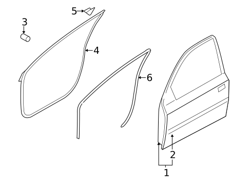 Door & Components for 2014 Hyundai Accent #1