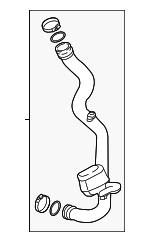 8W0145673AN - Cooling System: Pressure Pipe for Audi: A4, A4 allroad, A4 Quattro, A5 Quattro, A5 Sportback Image