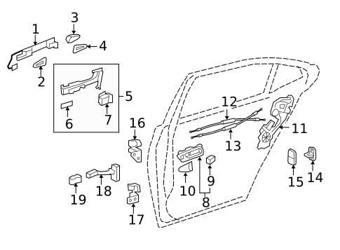 Lock & Hardware for 2017 Lexus LS460 #1