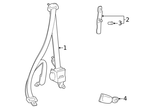 Front Seat Belts for 1999 Toyota RAV4 #0