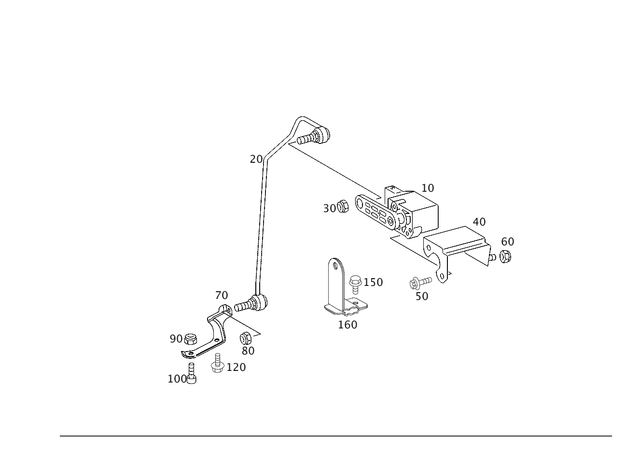 2093200189 - Rear Axle: Rod for Mercedes-Benz: 180C, C230, C240, C280, C32 AMG, C320, C350, C55 AMG, CLK320, CLK350, CLK500, CLK55 AMG, CLK550, CLK63 AMG Image image