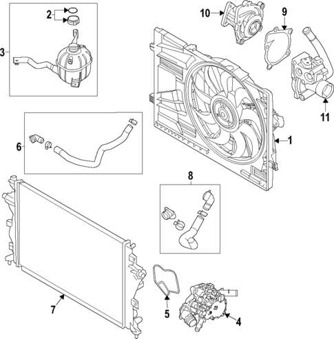 Radiator & Components for 2025 Hyundai Santa Cruz #1