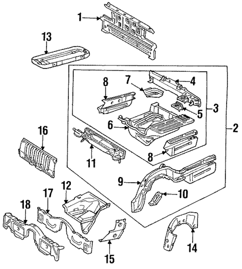 Rear Body for 1991 Mercedes-Benz 300SL #0
