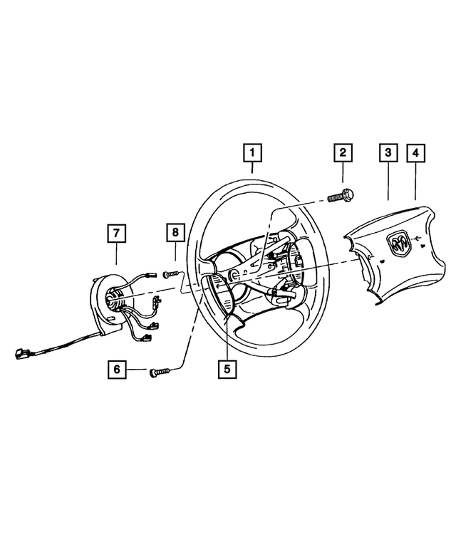 5GK53WL8AD - Steering: Driver Air Bag for Mopar Image