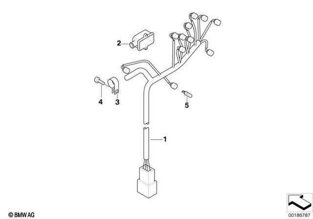 61127712259 - : Wiring Harness, Instrument Cluster for BMW-Motorrad Image