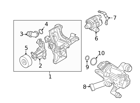 Water Pump for 2021 BMW 745e xDrive #0