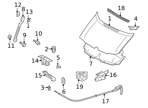 Hood & Components for 2004 Dodge Sprinter 3500 #0