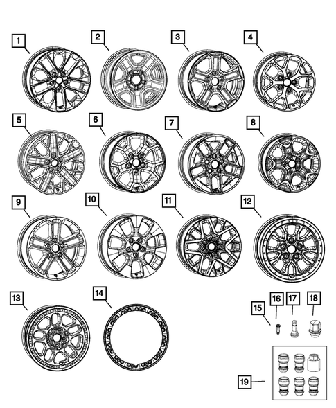 Wheels, Tires and Hardware for 2023 Jeep Wrangler #0