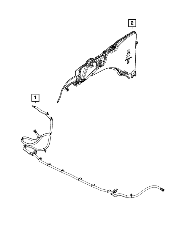 68377213AC - Electrical: Headlamp Washer Pump Hose for Jeep: Grand Cherokee, Grand Cherokee L Image