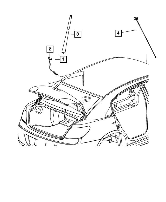 5064617AB - Electrical: Antenna Cable, Instrument Panel for Mopar Image image