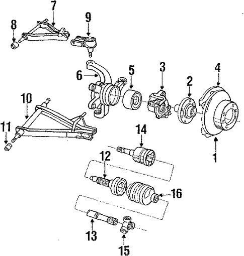 Suspension Components for 1992 Saab 900 | Saab Parts Counter