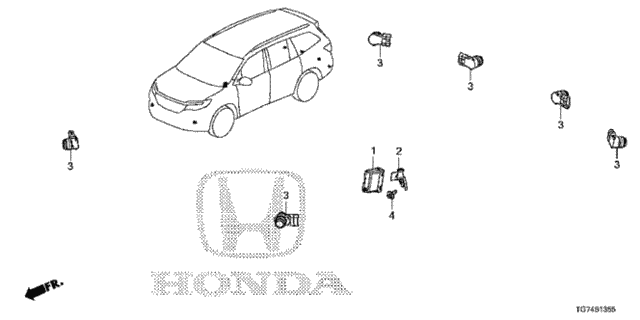 Parking Sensor (-'18) for 2016 Honda Pilot #0