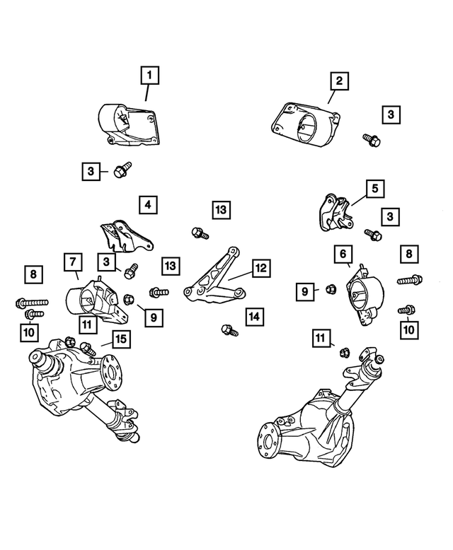 52020243AB - Engine Mounting: Engine Mount Insulator, Left for Mopar Image