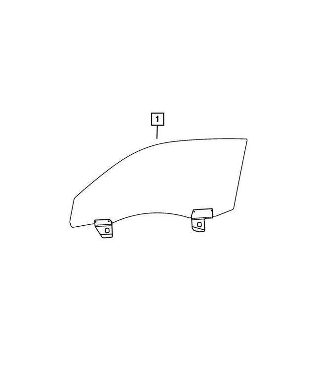 68589875AD - : Front Door Glass, Left for Mopar Image