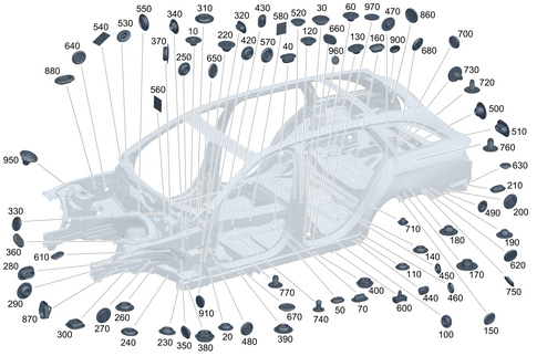 Sealing Washers, Grommets for 1985 Mercedes-Benz 300CD #0