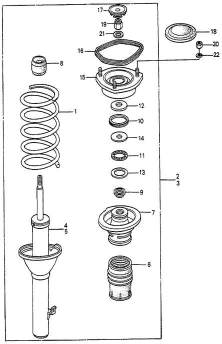 Front Shock Absorber for 1984 Honda Accord #0