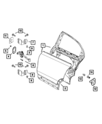 68121802AA - Doors, Door Mirrors and Related Parts: Door Check Seal for Mopar Image