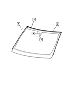 55112842AE - Glass: Windshield for Dodge: Durango | Jeep: Grand Cherokee, Grand Cherokee WK Image