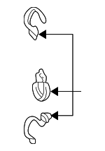 2000-2008 Honda - Clip Harness Band (145MM) (Black)