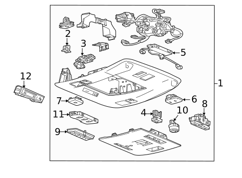Overhead Console for 2017 Chevrolet Suburban #1
