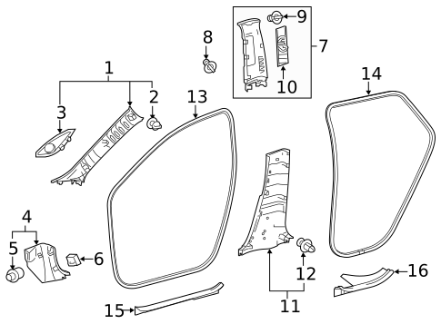 Interior Trim - Quarter Panels for 2025 Toyota Corolla #2