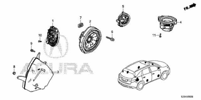 Speaker for 2014 Acura MDX #0