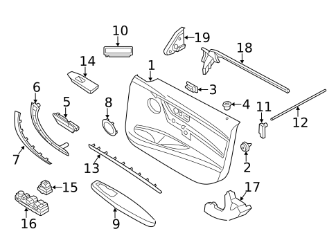 Interior Trim - Front Door for 2016 BMW 428i xDrive Gran Coupe #0