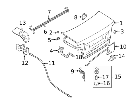 Trunk for 2007 Suzuki Aerio #0