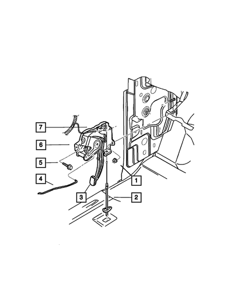 Parking Brake Lever and Cables for 2003 Dodge Durango #2