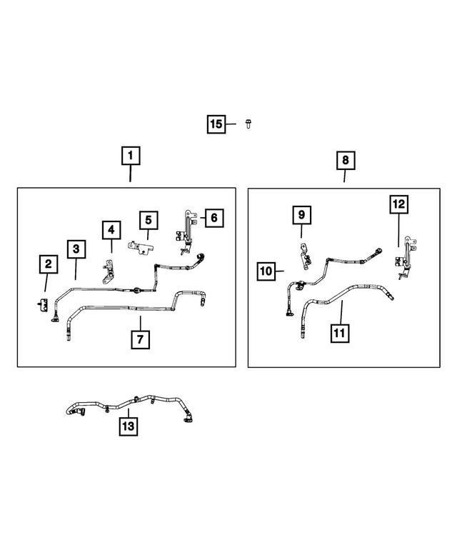 52030224AH - Fuel and Accelerator Pedal: Fuel Supply And Vapor Line Bundle for Mopar Image