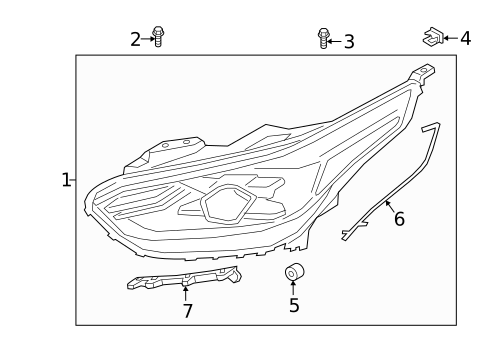 Headlamp Components for 2019 Kia Forte #1
