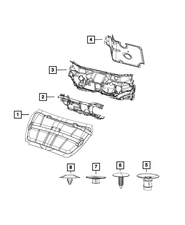 5160241AA - Interior Trim: Silencer Clip for Mopar Image