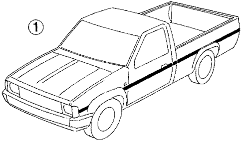 Stripe Tape for 1992 Nissan D21 #0