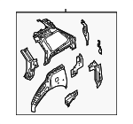 LR111042 - Body: Inner Quarter Panel for Land Rover: Range Rover Image