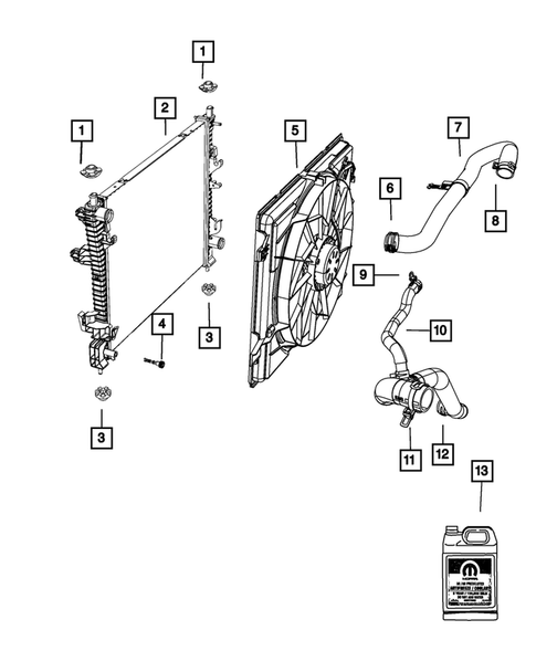 Radiator and Related Parts; Charge Air Cooler for 2020 Jeep Grand Cherokee #5