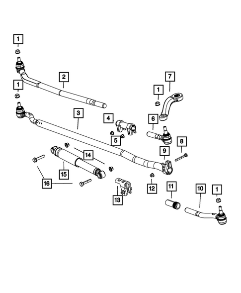 Steering Linkage, and Steering Shock for 2015 Jeep Wrangler #0