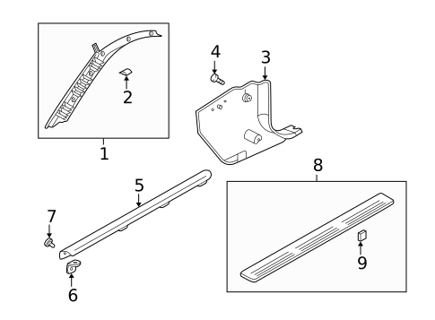 Interior Trim - Pillars for 2007 Hyundai Tiburon #0
