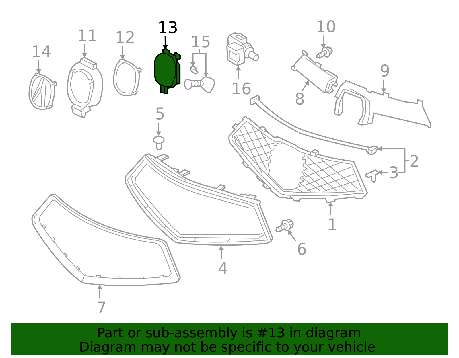 71125-TZ5-A21 - 2017-2020 Acura MDX - Cover, Front Grille Radar