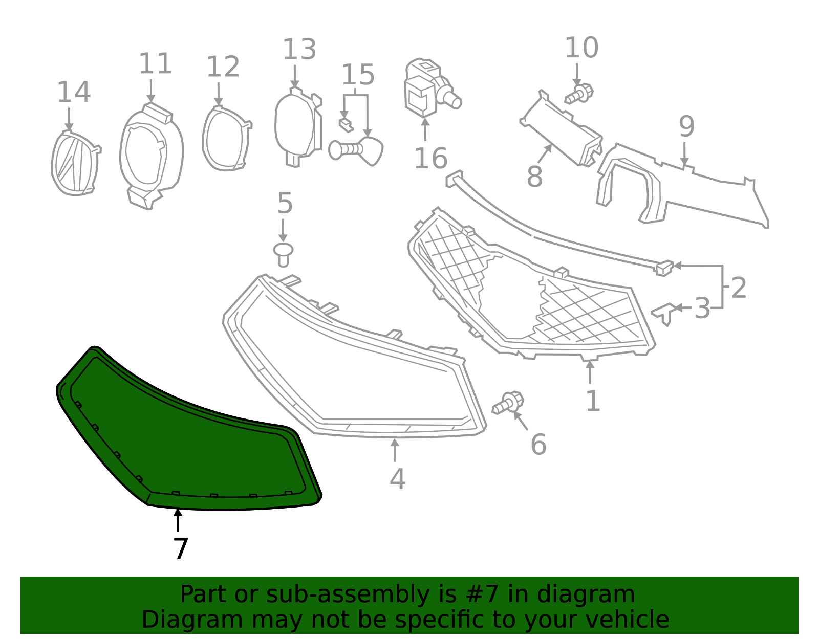 71122-TZ5-A00 - 2017-2020 Acura MDX - Molding, Front Grille
