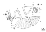 63217160065 - Lighting: Rear Light in the Side Panel, Left for BMW Image