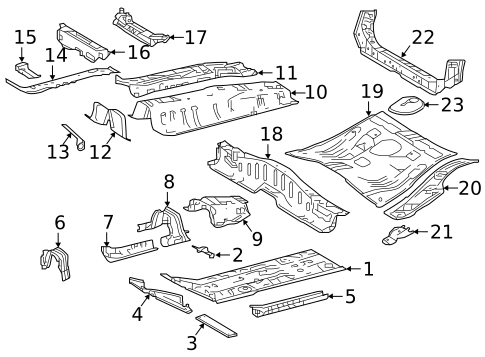 Floor & Rails for 2025 Toyota Corolla #1