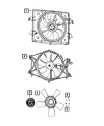 68679964AA - Cooling: Radiator Cooling Fan Module for Mopar Image
