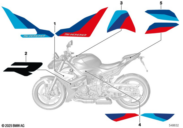 51145B3A695 - Body Equipment: Decor, Rear Side Section, Left -  for BMW-Motorrad Image
