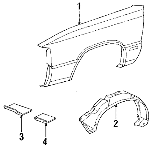 Fender & Components for 1988 Dodge 600 #0