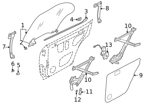 Rear Door for 1994 Subaru Impreza #1