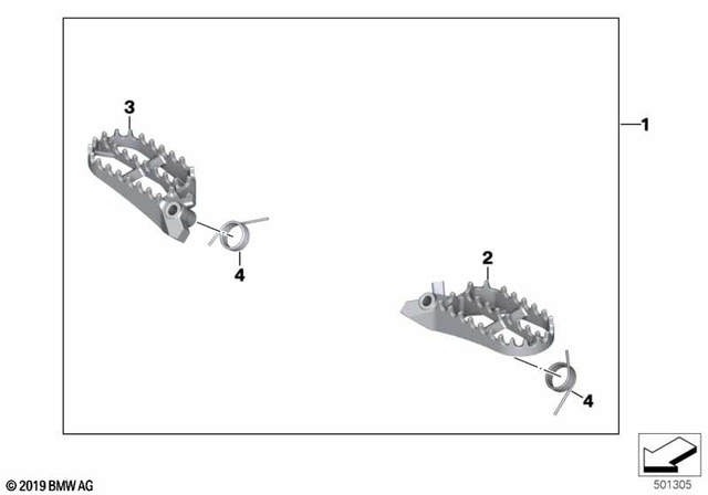 46718529843 - : Footrest, Left for BMW-Motorrad Image