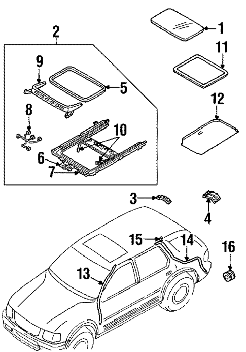 Sunroof for 2004 Isuzu Axiom #0