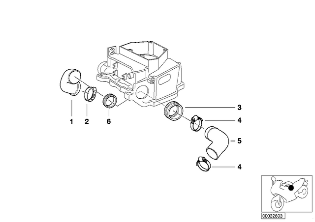 13711342362 - : Right Exterior Air Duct Pipe for BMW-Motorrad Image