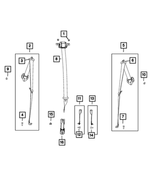 6VV111A6AB - : Rear Seat Buckle for Jeep: Grand Wagoneer, Wagoneer Image