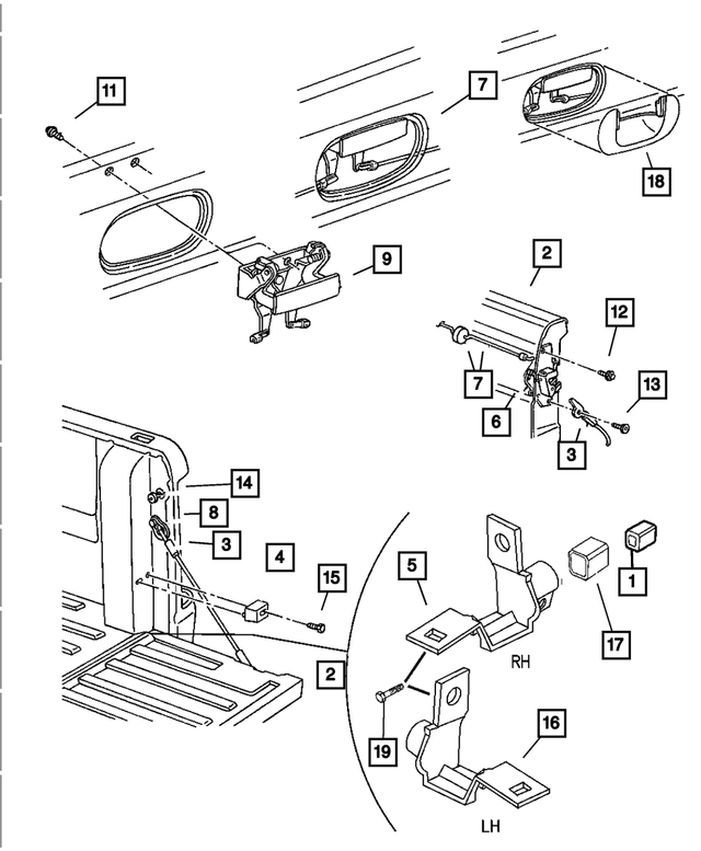 55275020 - Body Sheet Metal Except Doors: Box Side Reinforcement, Right for Mopar Image